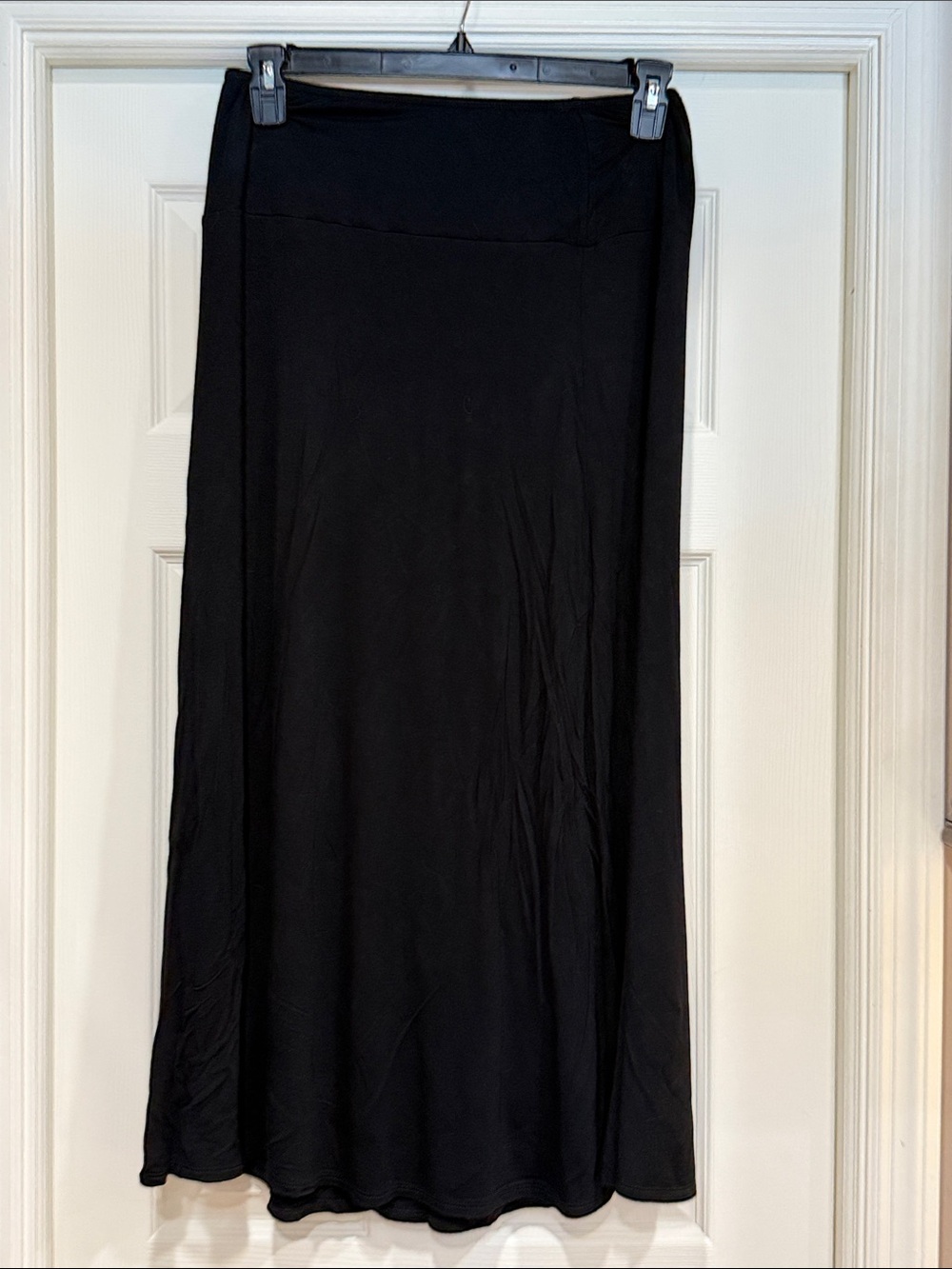 24Seven Black Flowing Maxi Skirt